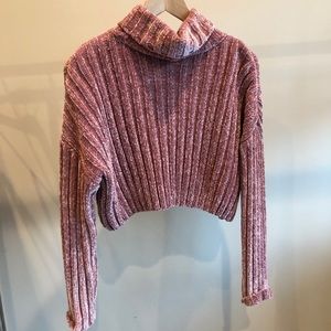Cropped turtleneck sweater